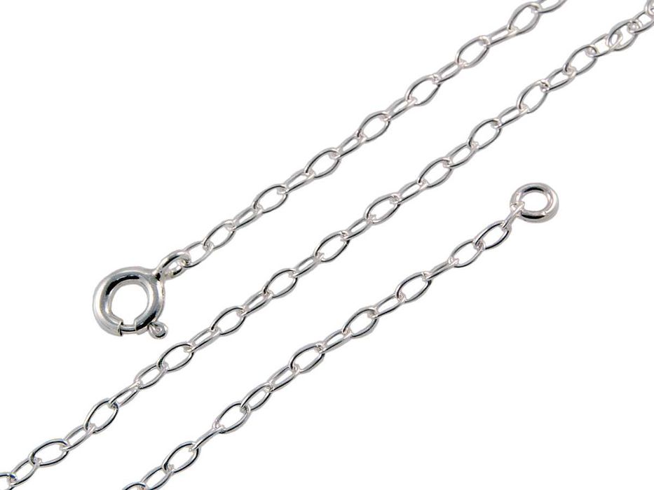 VERSIL łańcuszek ankier 45 cm kulka Swarovski 10 mm kolory SREBRO 925