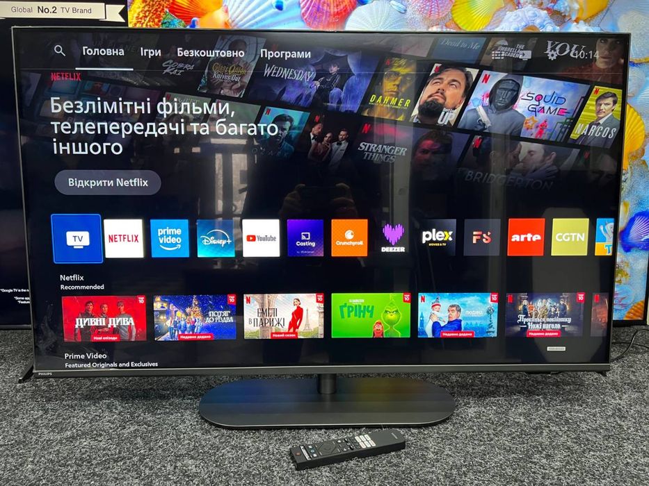 Телевізор Philips 50” дюймів 4K QLED, 120 Гц, Ambilight