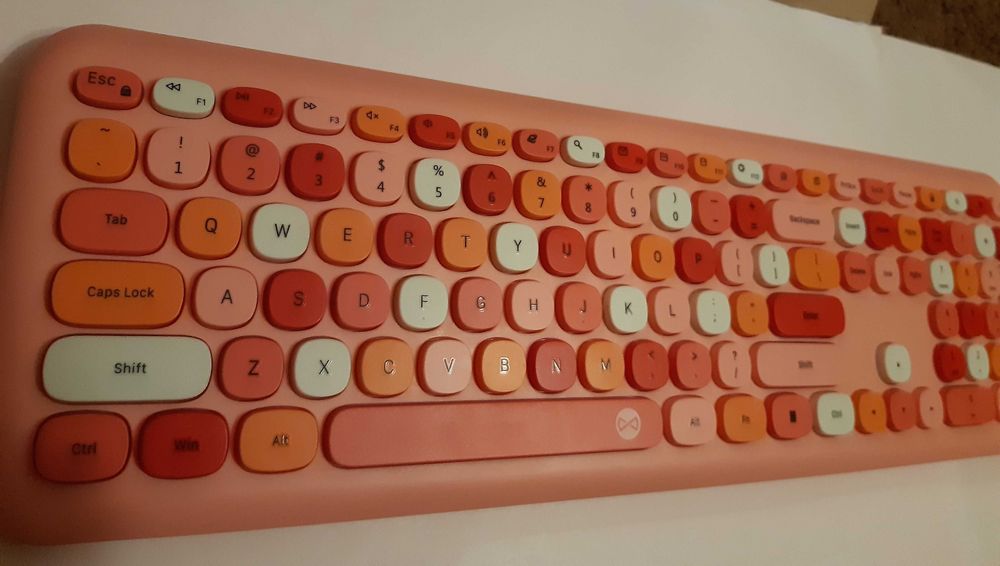 Klawiatura Candy Forever + myszka, różowe, biurowe