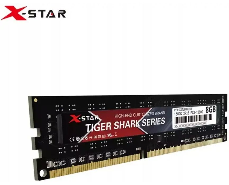 Оперативна пам'ять для ПК X-Star Tiger DDR3 8Gb PC3-12800 1600MHz new