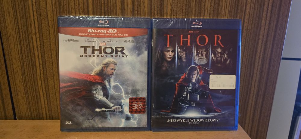 Filmy blu ray Thor / Thor Mroczny świat 3d nowe folia