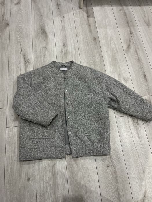 Куртка бомбер сіре стильне вільного крою