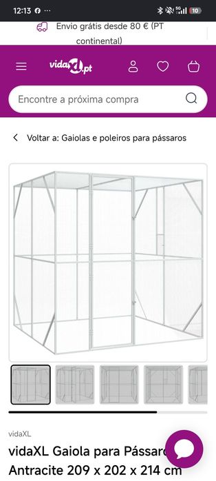 Gaiola para pássaros