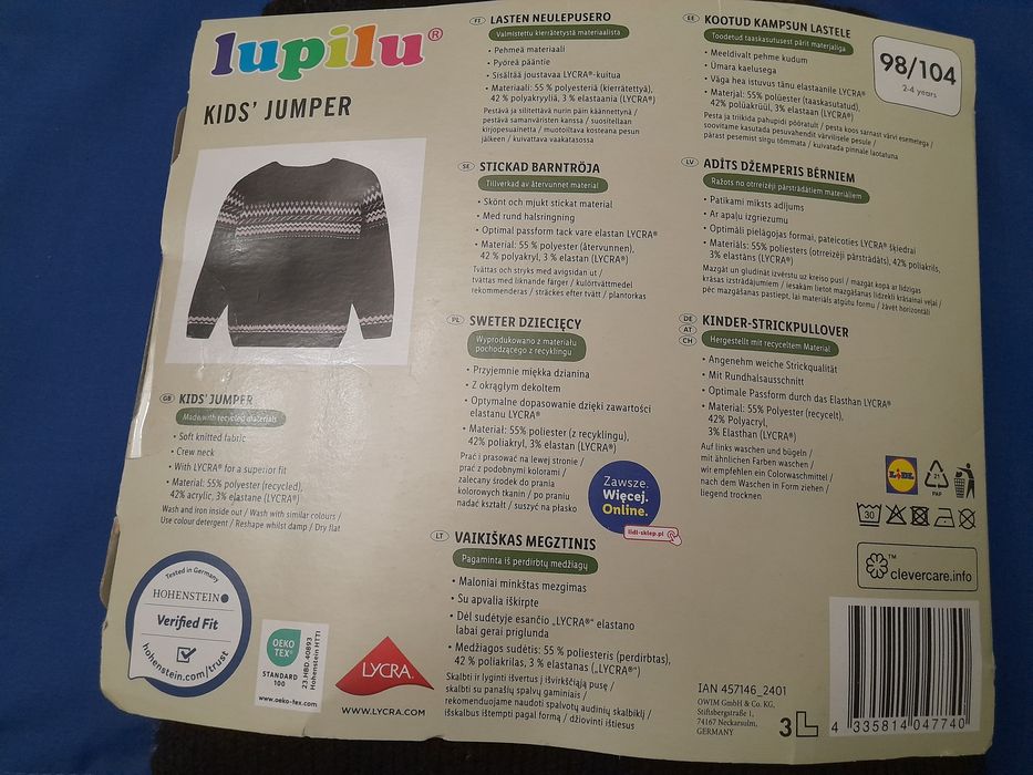 Sweterek lupilu , nowy ,98/104
