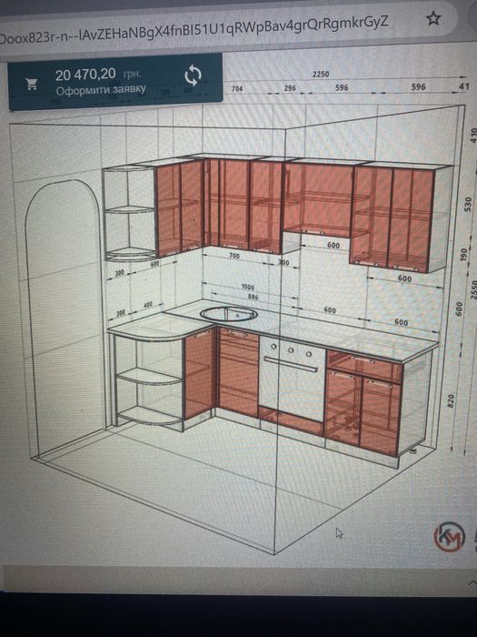 Кухні стандарт і не стандарт. Прорахунок в 3д безкоштовний.
