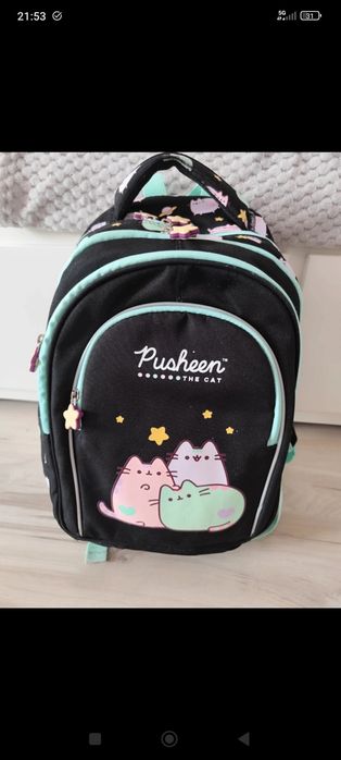 Plecak szkolny Pusheen zestaw