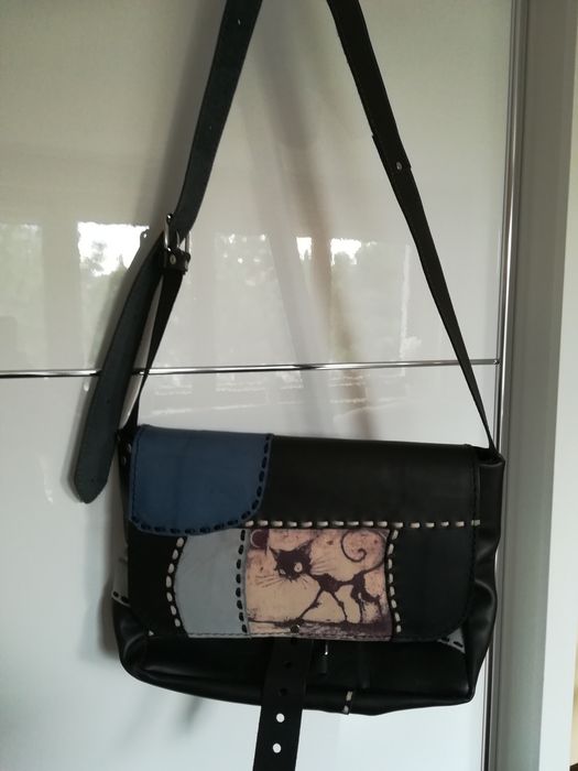 Oryginalna torba torebka skóra Handmade Bieszczady