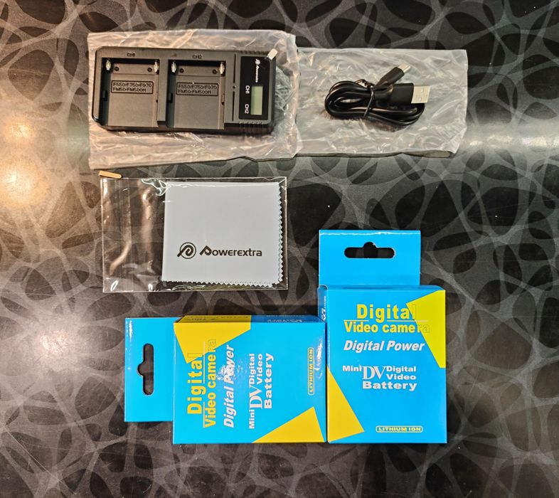 Комплект Powerextra NP-F970 8800mAh для Sony, Blackmagic, Panasonic + Подвійна зарядка LCD. Акумулятори для відеокамер, моніторів та LED світла