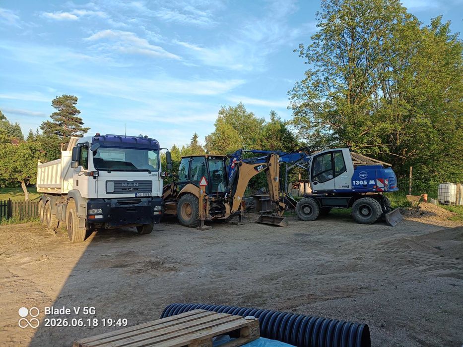 Transport materiałów sypkich i usługi sprzętem budowlanym
