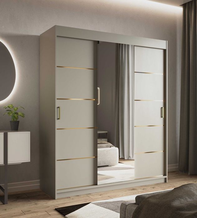 Szafa przesuwna KASZMIR! 180 CM- 3 opcje kolorystyczne! OKAZJA!