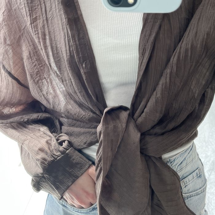 Жіноча коричнева сорочка, onesize