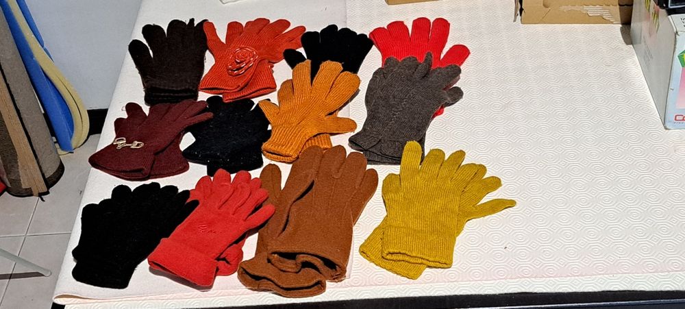 Luvas de malha para senhora