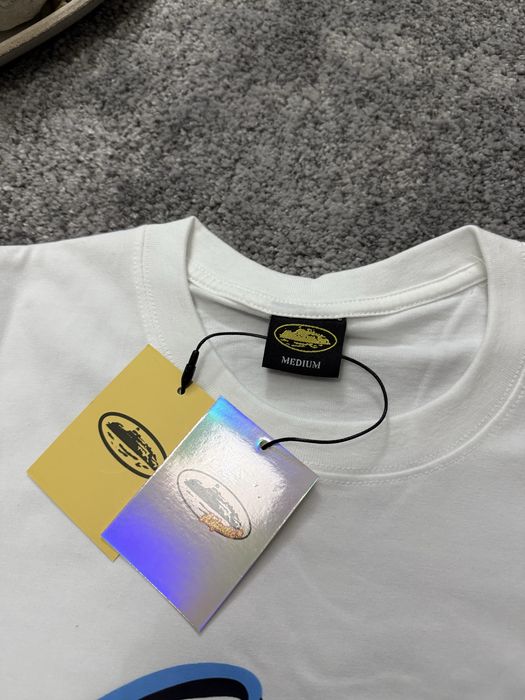 T-shirt Corteiz “Blue Logo” White