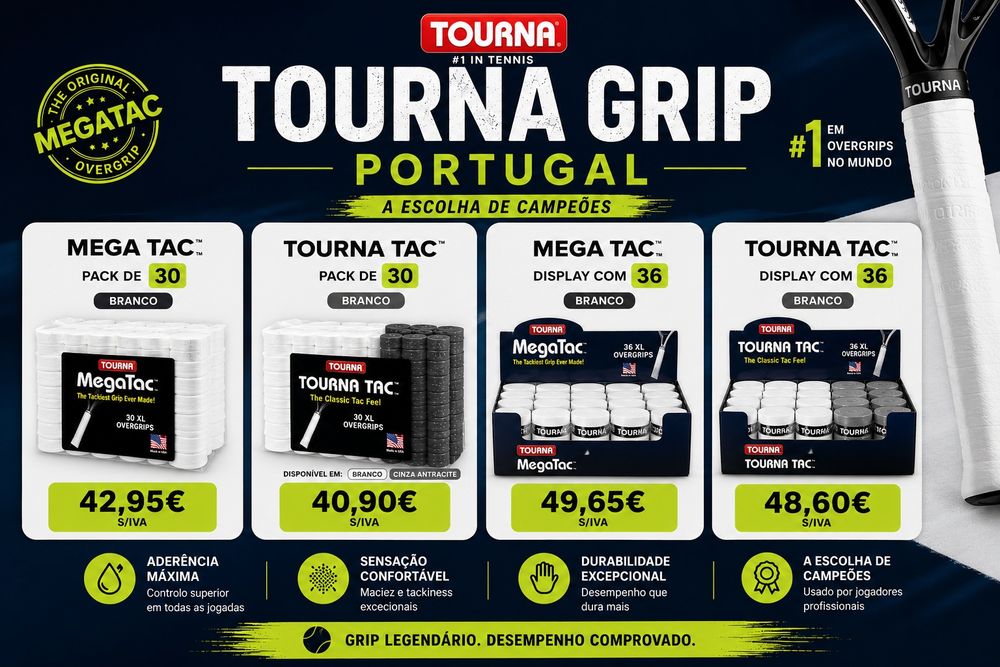 Overgrips Tenis e Padel da Tourna Grip