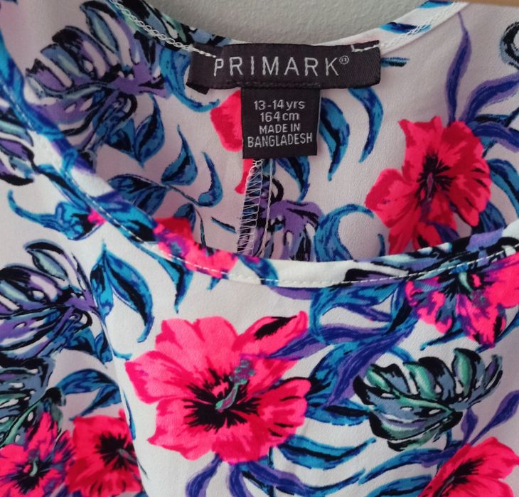 Top, bluza, koszulka na lato w, kwiaty, Primark 164