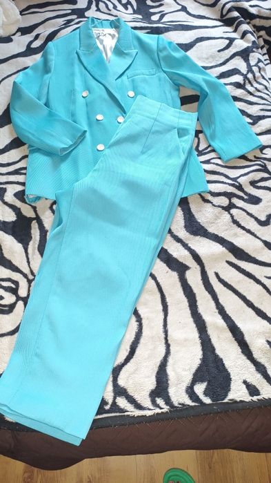 Komplet marynarka r L spodnie XL Zara