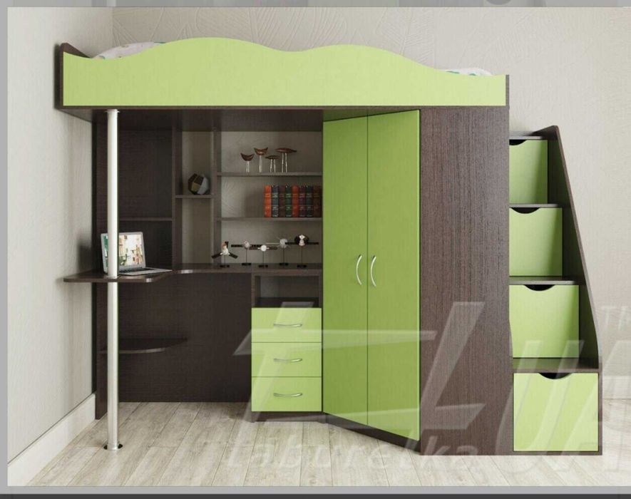 Ліжко зі столом та шафою ,абсолютно нове