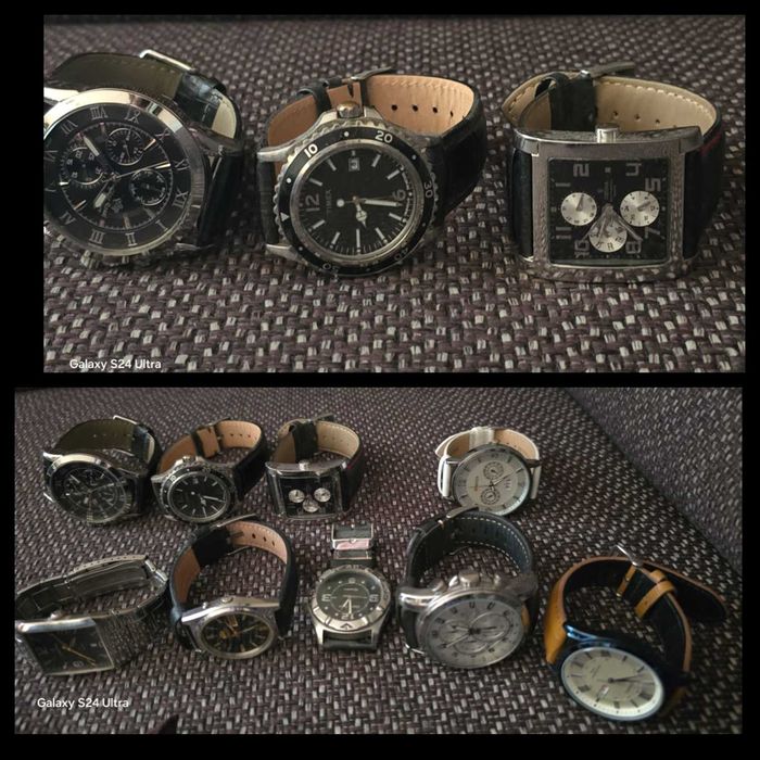 Zestaw ładnych i markowych zegarków 9 sztuk ORIENT/FESTINA/TIMEX...