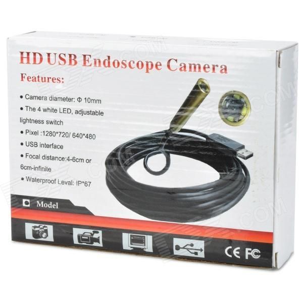 Câmera telescópica usb 5m