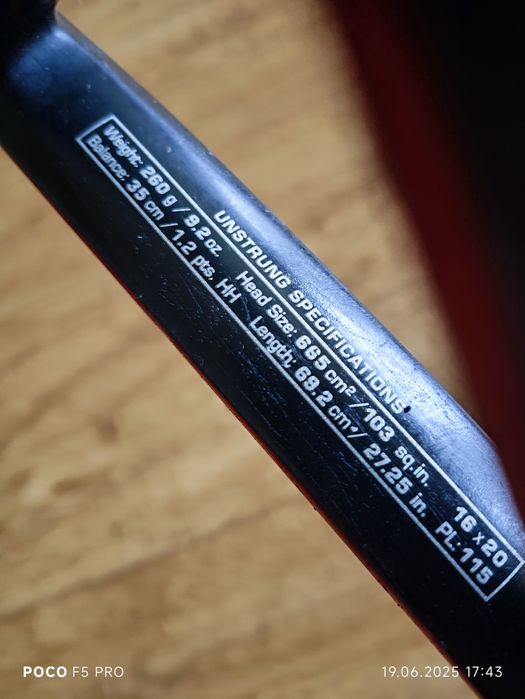 Тенісна ракетка Wilson Europa Ace 27 розмір 4 3/8