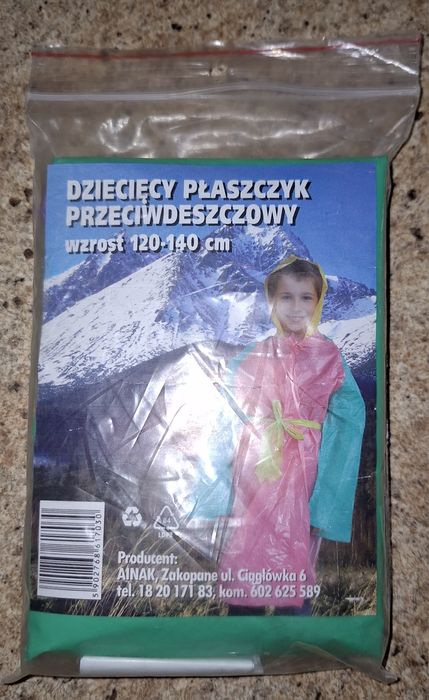 Dziecięcy płaszcz przeciwdeszczowa 120/140