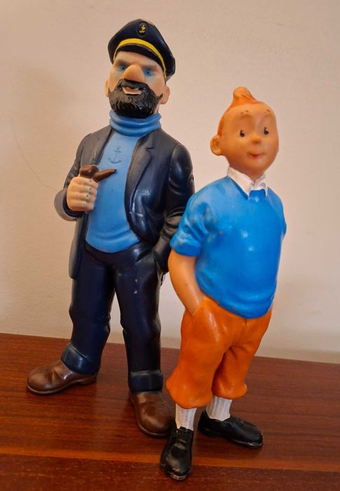 Raras Figuras de Tintin e do Capitão Hadock