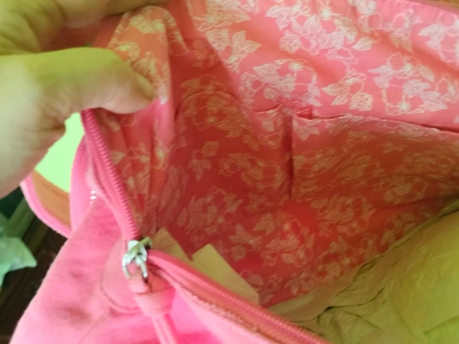 Tchibo różowa torebka bawelniana