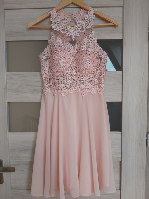 Krótka różowa sukienka XS/34 Pretty Women