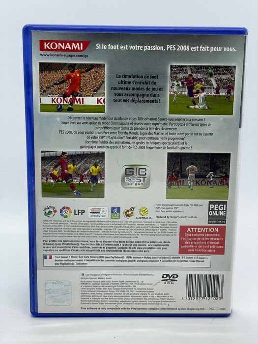 Pro Evolution Soccer 2008 PS2 (FR) Po Francusku