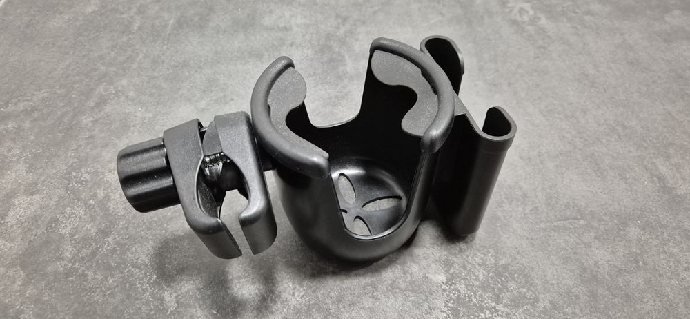 2w1 Uchwyt na kubek, na telefon do wózka dziecięcego, obrót 360 stopni