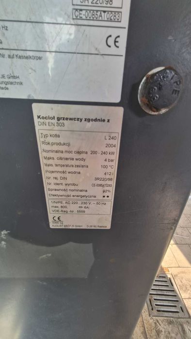 Piec Gazowy + palnik 240 kW