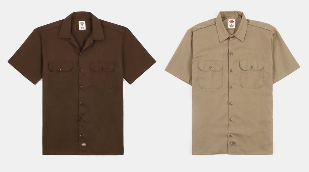 Оригинальная рубашка Dickies Regular Fit M 2шт. (Khaki / Dark Brown)