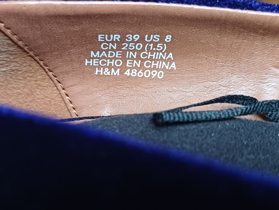 Buty H&M welurowe