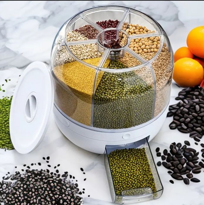 Новый  большой органайзер- диспенсер для круп на 10 кг