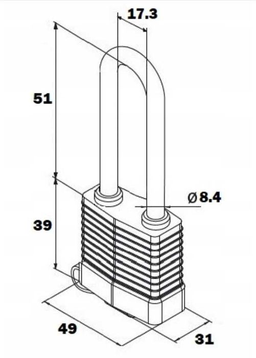 [Nowa] Gerda Aqua Modus | Kłódka Wodoodporna + 3 Klucze