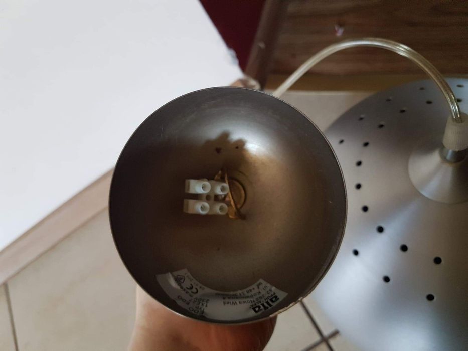 Lampa sufitowa srebrna