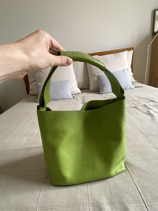 Jil Sander piekna limonkowa torebka nowa, modny design