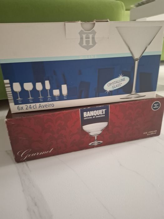 Krystaliczne 6 szt kieliszki do Martini koktajli deserów zestaw komple