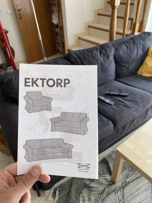 Sofá Ektorp do Ikea preto/antracite