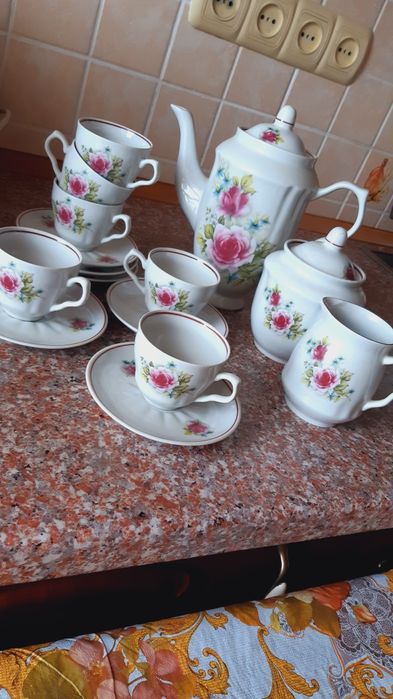 Красивый кофейный набор винтаж!!