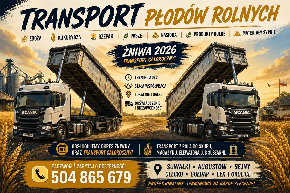 Transport Płodów Rolnych Węgla oraz Materiałów Sypkich