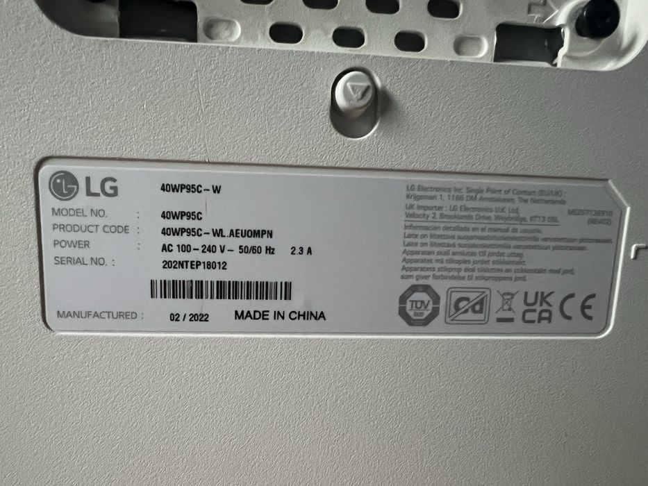 Monitor ultrawide nano ips 5k2 LG 40wp95c