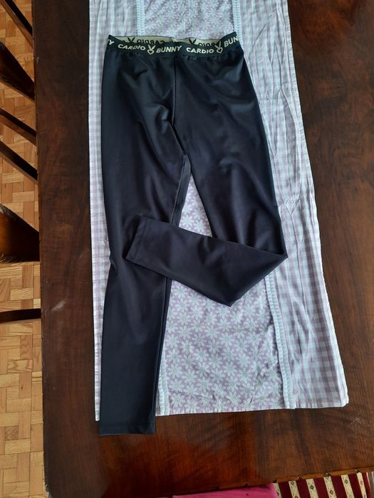 Legginsy spodnie czarne sportowe L