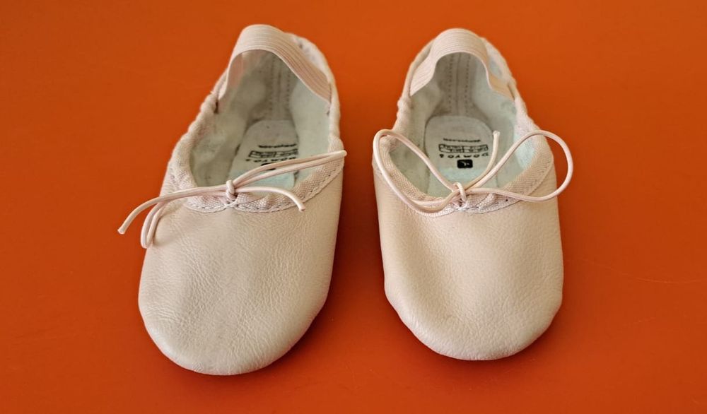 Calçado Ballet Meia-ponta em Couro Sola Inteira - tam. 25(15cm)