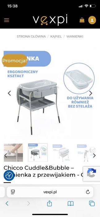 Wanienka z przewijakiem Chicco - super stan