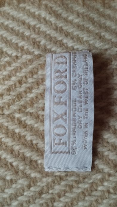 Szal wełna kaszmir Foxford jodełka