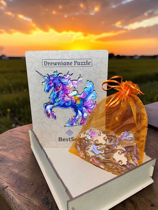 Puzzle Drewniane Jednorożec Układanka Dla Dziewczynki