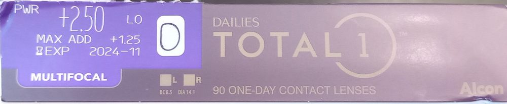 Lentes contacto diárias multifocais dailies total 1