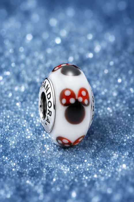 Charms zawieszka srebro 925 murano Myszka Minnie