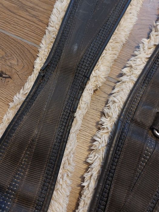 Popręg z futrem naturalnym 130cm